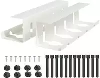 vidaXL Unter dem Schreibtisch Kabelmanagement Tray 2 Stk. Wei&szlig;