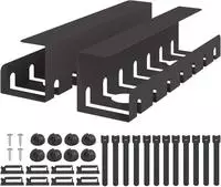 vidaXL Unter dem Schreibtisch Kabelmanagement Tray 2 Stk. Schwarz