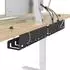 vidaXL Kabelmanagement-Tray unter Schreibtisch, schwarz, 2er-Set (8007568)