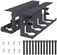 vidaXL Unter dem Schreibtisch Kabelmanagement Tray 2 Stk. Anthrazit