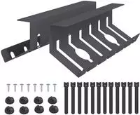 vidaXL Unter dem Schreibtisch Kabelmanagement Tray 2 Stk. Anthrazit