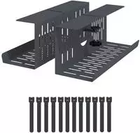 vidaXL Unter dem Schreibtisch Kabelmanagement Tray 2 Stk. Anthrazit