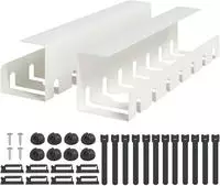 vidaXL Unter dem Schreibtisch Kabelmanagement Tray 2 Stk. Wei&szlig;