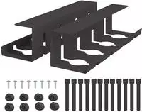 vidaXL Unter dem Schreibtisch Kabelmanagement Tray 2 Stk. Schwarz