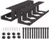 vidaXL Kabelmanagement-Tray unter dem Schreibtisch, schwarz, 2 Stk. (8007564)