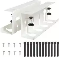 vidaXL Unter dem Schreibtisch Kabelmanagement Tray 2 stk. Wei&szlig;