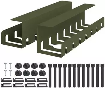 vidaXL Kabelmanagement-Tray unter dem Schreibtisch, olivgr&uuml;n, 2 Stk. (8007569)