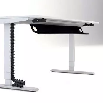 Digitus Horizontaler Kabelkanal Flex-big 128x16x10cm Schwarz + Vertikale Kabelführung