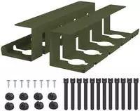 vidaXL Unter dem Schreibtisch Kabelmanagement Tray 2 Stk. Olivgr&uuml;n