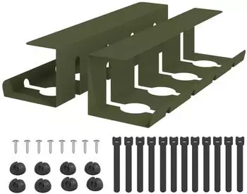 vidaXL Schreibtisch-Kabelmanagement-Tray 2 Stk. olivgr&uuml;n (8007565)