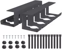 vidaXL Unter dem Schreibtisch Kabelmanagement Tray 2 Stk. Anthrazit