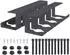 vidaXL Kabelmanagement-Tray unter Schreibtisch, anthrazit, 2er-Set (8007563)