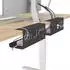 vidaXL Kabelmanagement-Tray unter dem Schreibtisch, schwarz, 2 Stk. (8007576)