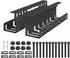 vidaXL Kabelmanagement-Tray unter Schreibtisch, schwarz, 2er-Set (8007580)