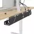 vidaXL Kabelmanagement-Tray unter Schreibtisch, schwarz, 2er-Set (8007580)