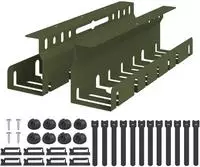 vidaXL Unter dem Schreibtisch Kabelmanagement Tray 2 Stk. Olivgr&uuml;n