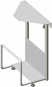 Ziehl CPU-Halter V60 340x515x155mm, Stahl wei&szlig;aluminium RAL 9006 matt (775.51.9006MATT)