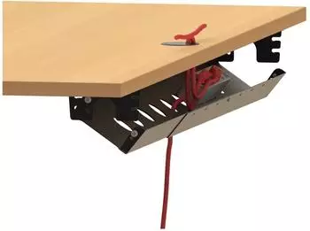 STIER Universal-Kabelkanal f&uuml;r elektrisch h&ouml;henverstellbare Tische, schwarz (907787)