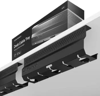 Desktronic Kabelkanal 43 cm x 10 cm x 12 cm (2er Set) schwarz