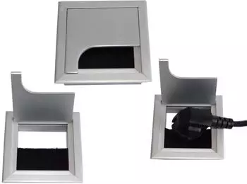 Sotech Kabeldurchf&uuml;hrung Pye eckig, Aluminium silber eloxiert (EV1)