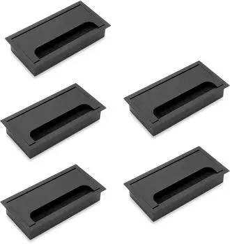 Emuca Quadrum Kabeldurchf&uuml;hrung rechteckig 159x80mm, Aluminium, schwarz metallic (5070414)