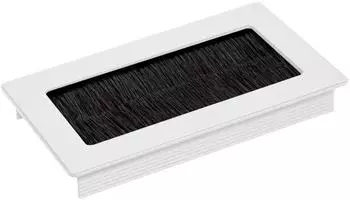 Sotech Kabeldurchlass TONDO L&auml;nge 100 mm mit B&uuml;rstendichtung Wei&szlig; (130087)