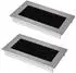 Sotech Kabeldurchlass TONDO Länge 100 mm mit Bürstendichtung Silber Eloxiert (2 Stück) (132543)