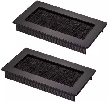 Sotech Kabeldurchlass TONDO L&auml;nge 100 mm mit B&uuml;rstendichtung Schwarz (2 St&uuml;ck) (132544)