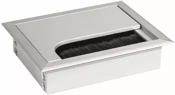 CAVO Kabeldurchlass Kabeldose Eckig 100 x 80 mm Silber Eloxiert (113662)