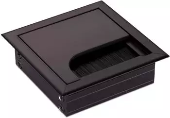 CAVO Kabeldurchlass Kabeldose Eckig 80 x 80 mm Schwarz Eloxiert