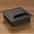 CAVO Kabeldurchlass Kabeldose Eckig 80 x 80 mm Schwarz Eloxiert