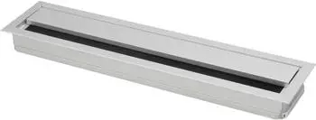 Confurn Kabeldurchgang eckig mit Staubschutzb&uuml;rste 350x70x25mm Aluminium eloxiert