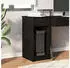 vidaXL Computerschrank mit Schublade 35x45x77cm schwarz (858741)