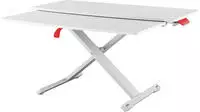 LEITZ Sitz-Steh Workstation Ergo Cosy, ausziehbar, hellgrau ausziehbare Tastatur- &
