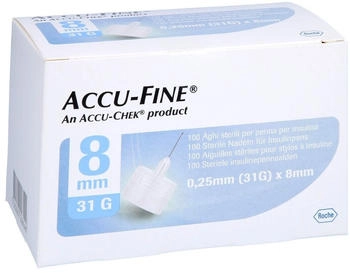 Eurim-Pharm Accu Fine sterile Nadeln für Insulinpens 8 mm 31G (100 Stk.)