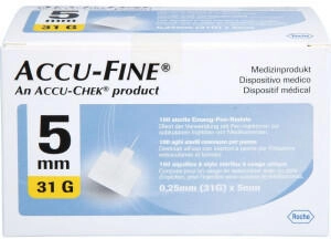 Kohlpharma ACCU FINE sterile Nadeln f.Insulinpens 5 mm 31 G 100 St