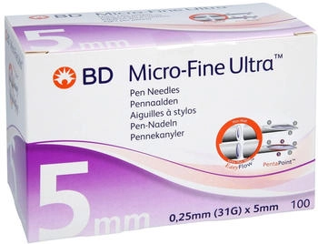 ToRa BD Micro-fine Ultra Pen-Nadeln 0,25x5 mm 100 St