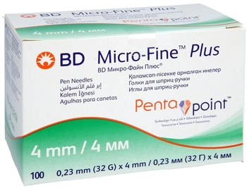 +Prisoma Bd Micro-fine+ 4 Pen-nadeln 0.23x4 Mm 100 St