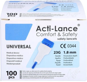 +Prisoma SICHERHEITS-LANZETTEN Acti-Lance universal 23 G 100 St