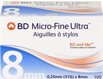 +Prisoma BD Micro-Fine Ultra Pen-Nadeln 0,25x8 mm