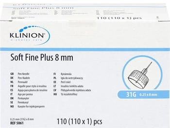 Actipart Soft Fine plus Kanülen 8 mm 31 G 0,25 mm 110 St