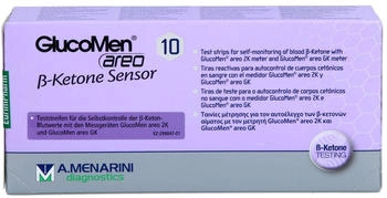 Eurim-Pharm GLUCOMEN areo 2K -Ketone Sensor Teststreifen 10 St