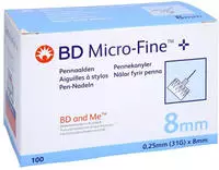 Bd Micro-fine+ Pen-nadeln 0,25x8 mm 31 G