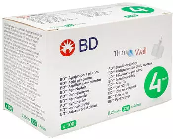 Crosp Medical BD Thin Wall Pen-Nadeln 0,23 32 Gx4 mm 100 St