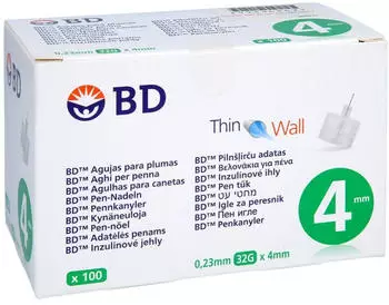 Kohlpharma BD Thin Wall Pen-Nadeln 0,23 32 Gx4 mm