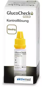 Aktivmed GlucoCheck GOLD Kontrolllösung niedrig 4 ml