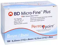 BD Micro-fine+ Pen-nadeln 0,25x8 mm 31 G 100 St
