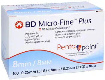 Docpharm BD Micro-fine+ Pen-nadeln 0,25x8 mm 31 G 100 St