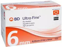 BD Ultra-fine Pen-nadeln 6 mm 31 G 0,25 105 St