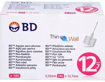 CPC Medical BD Thin Wall Pen-Nadeln 0,33 29 Gx12,7 mm